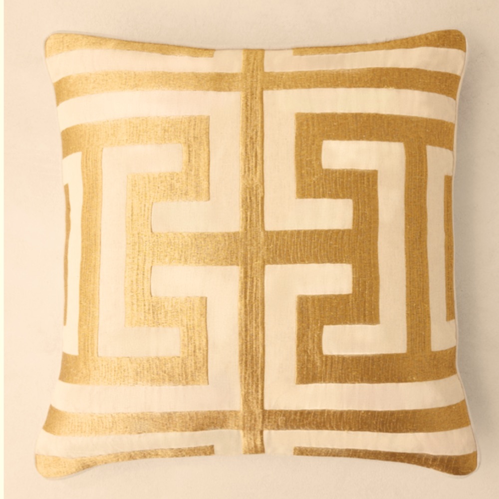 2 Metallic gold pillow covers